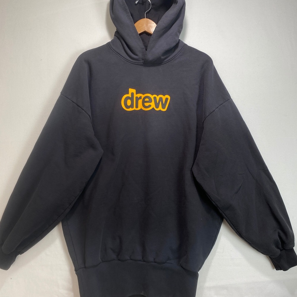 Drew House Secret Hoodie Black Yellow Logo Oversized Mens Medium Womens Large‎